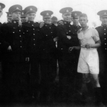 Marine group on football pitch