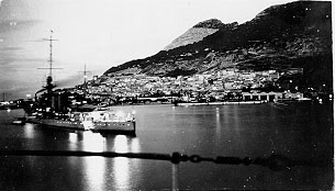 Gibraltar 1924, with HMS Hood