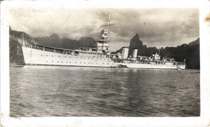 HMS Dunedin (1918) at Noumea 1935