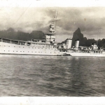 HMS Dunedin (1918) at Noumea 1935 600COL