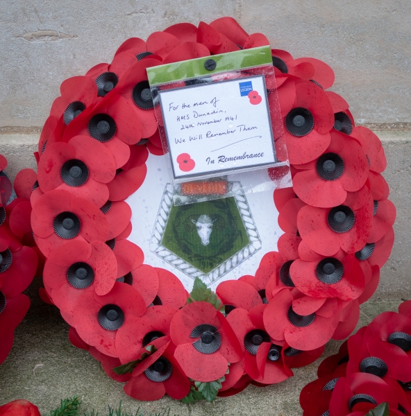Wreath in Memory of the Men of HMS Dunedin