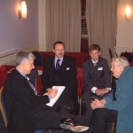 Michael Gill, Phillip Kebby, Rory McKennar and Connie Allen, widow of William Allen, RM (and Karen Kebby's Nan)