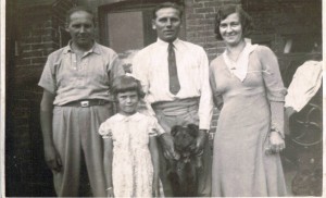 Norman Greenaway, centre, with his wife Mollie and brother William, taken in about 1935